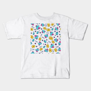 Tweeting Bird - Doodle Kids T-Shirt